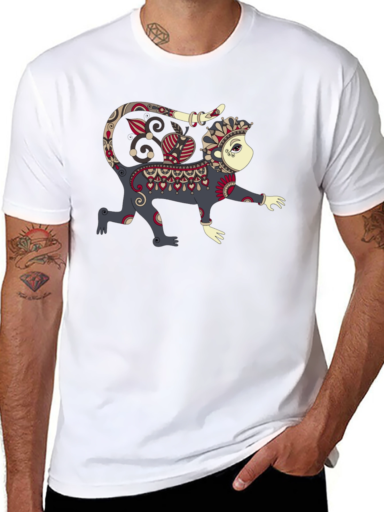 Monkey Graphic Black T-Shirt