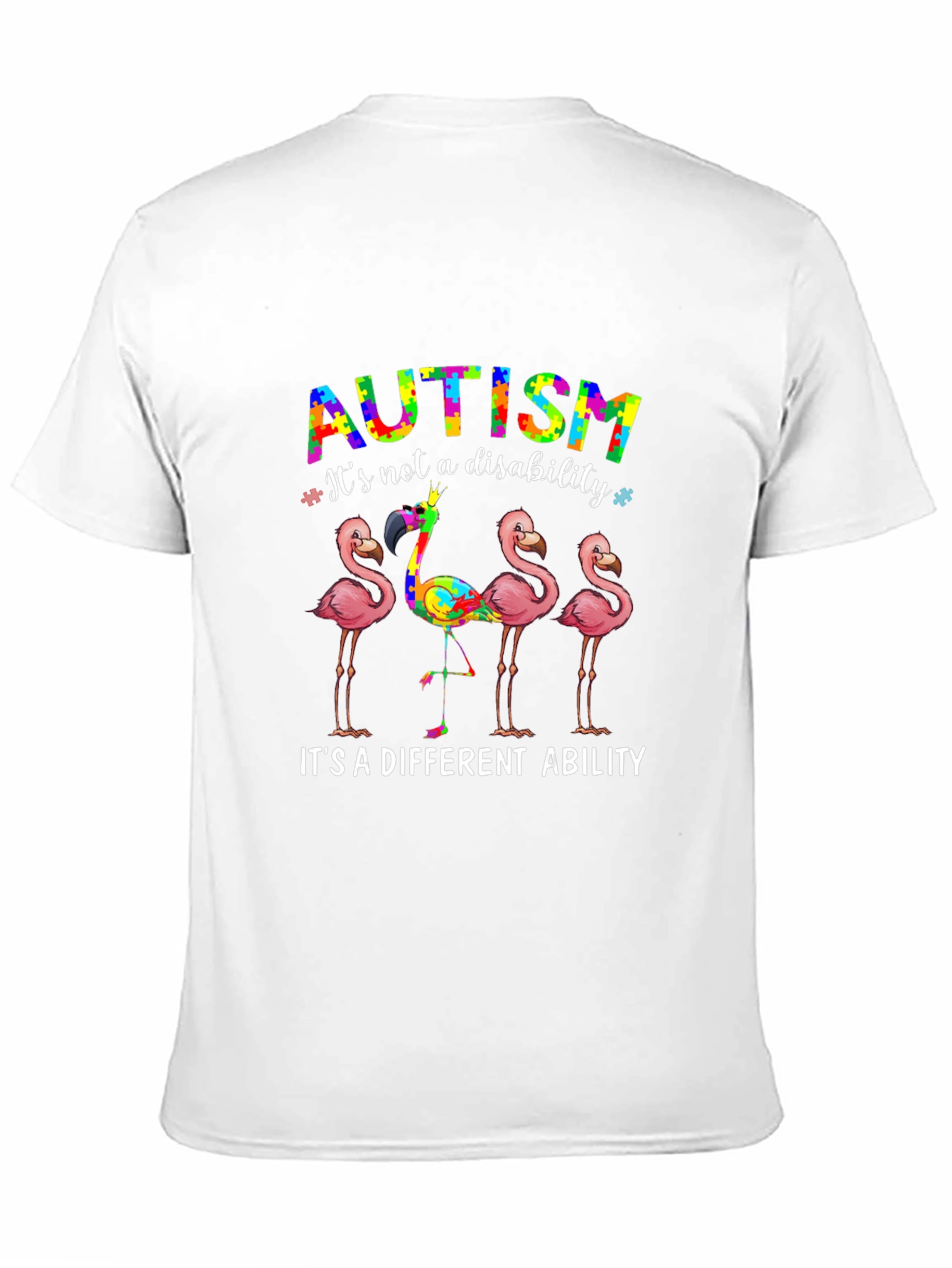 Autism Awareness Flamingo Graphic T-Shirt