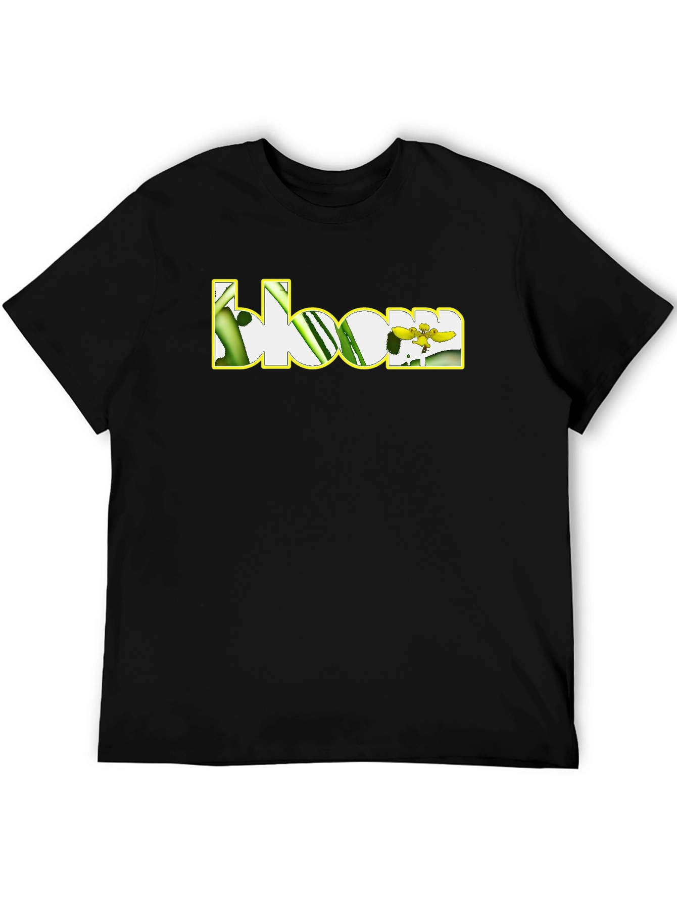 Bloom Graphic T-Shirt - Black Cotton Tee