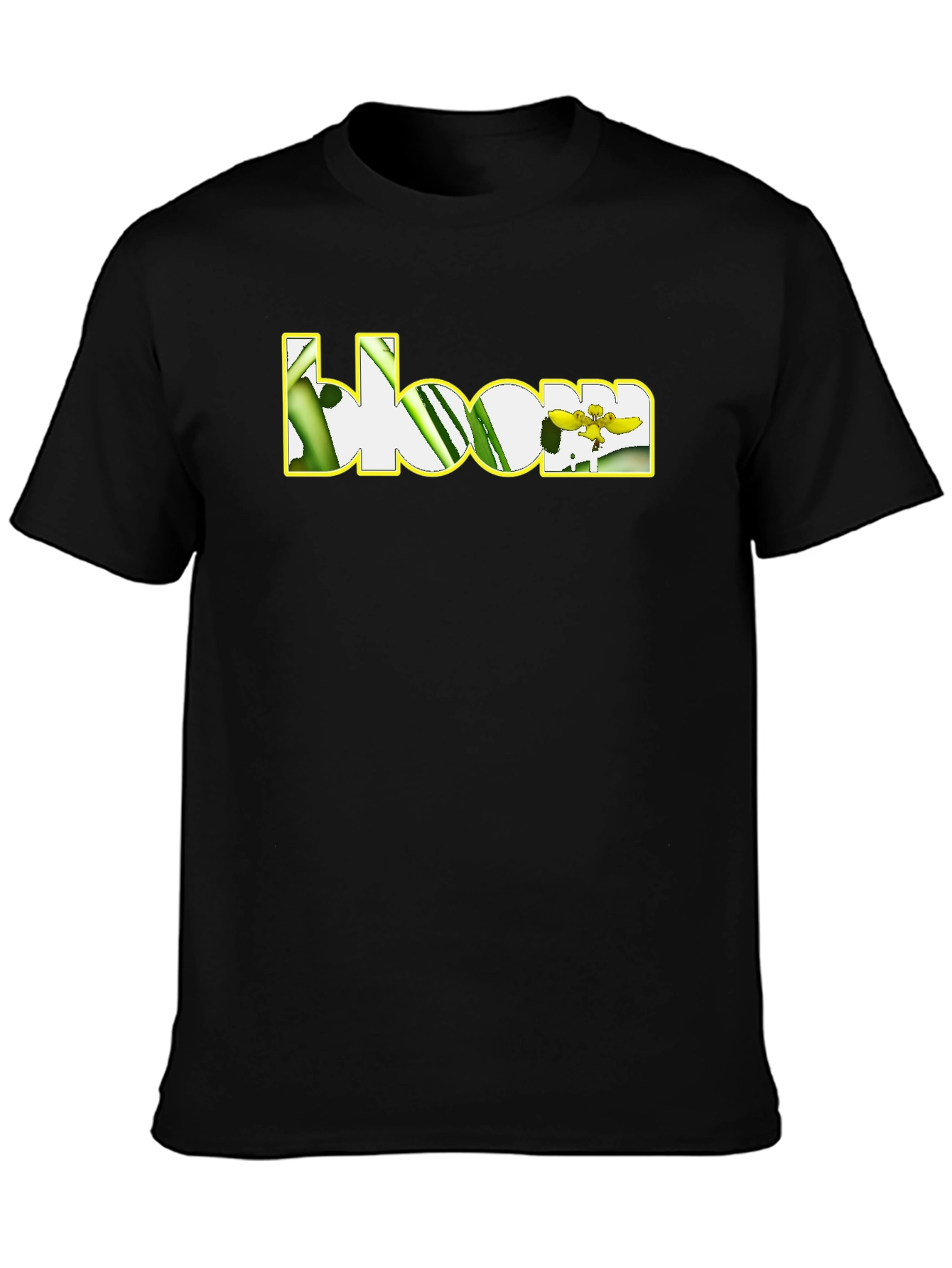 Bloom Graphic T-Shirt - Black Cotton Tee