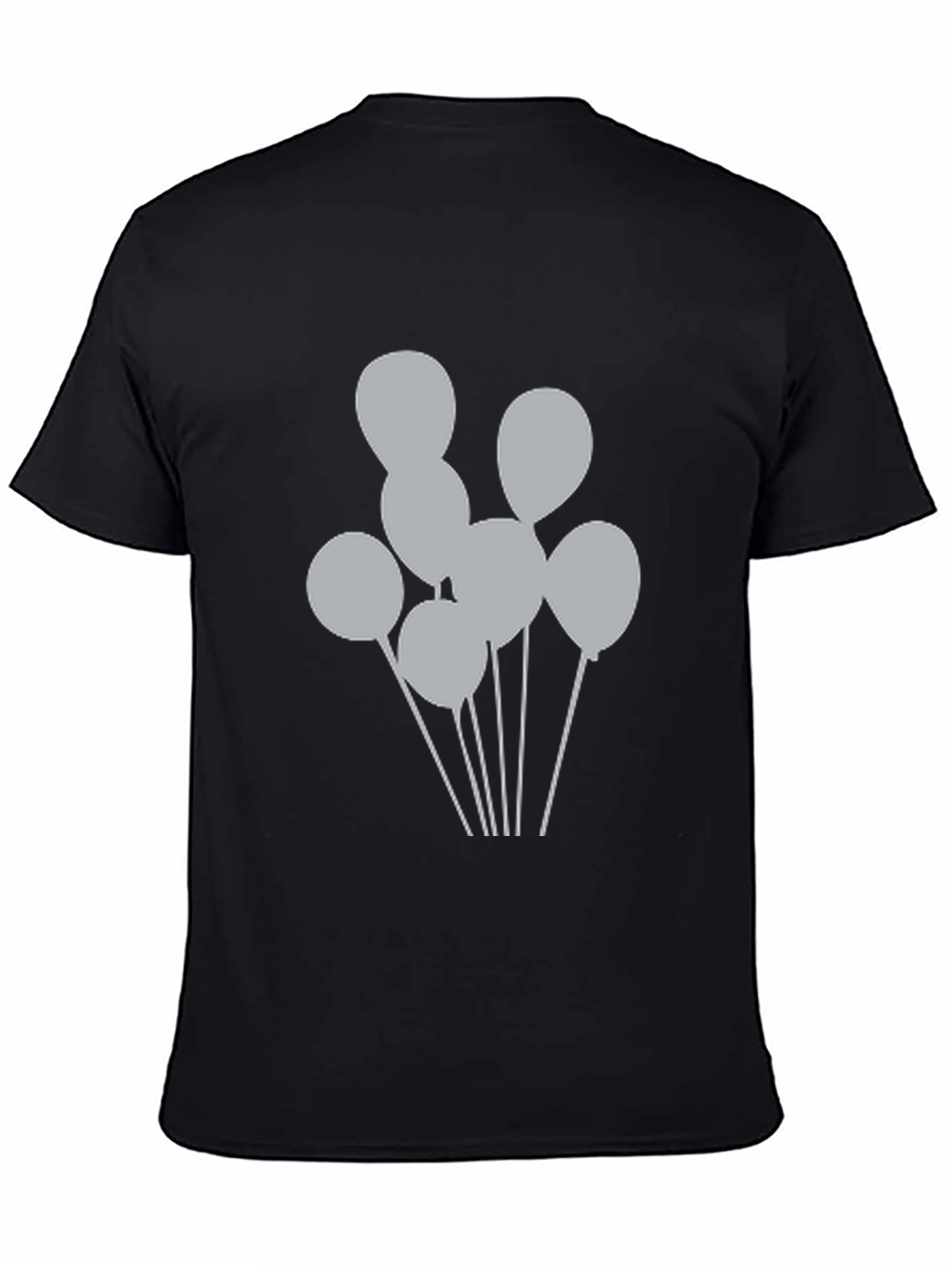 Balloon Graphic Tee - Casual Black Shirt