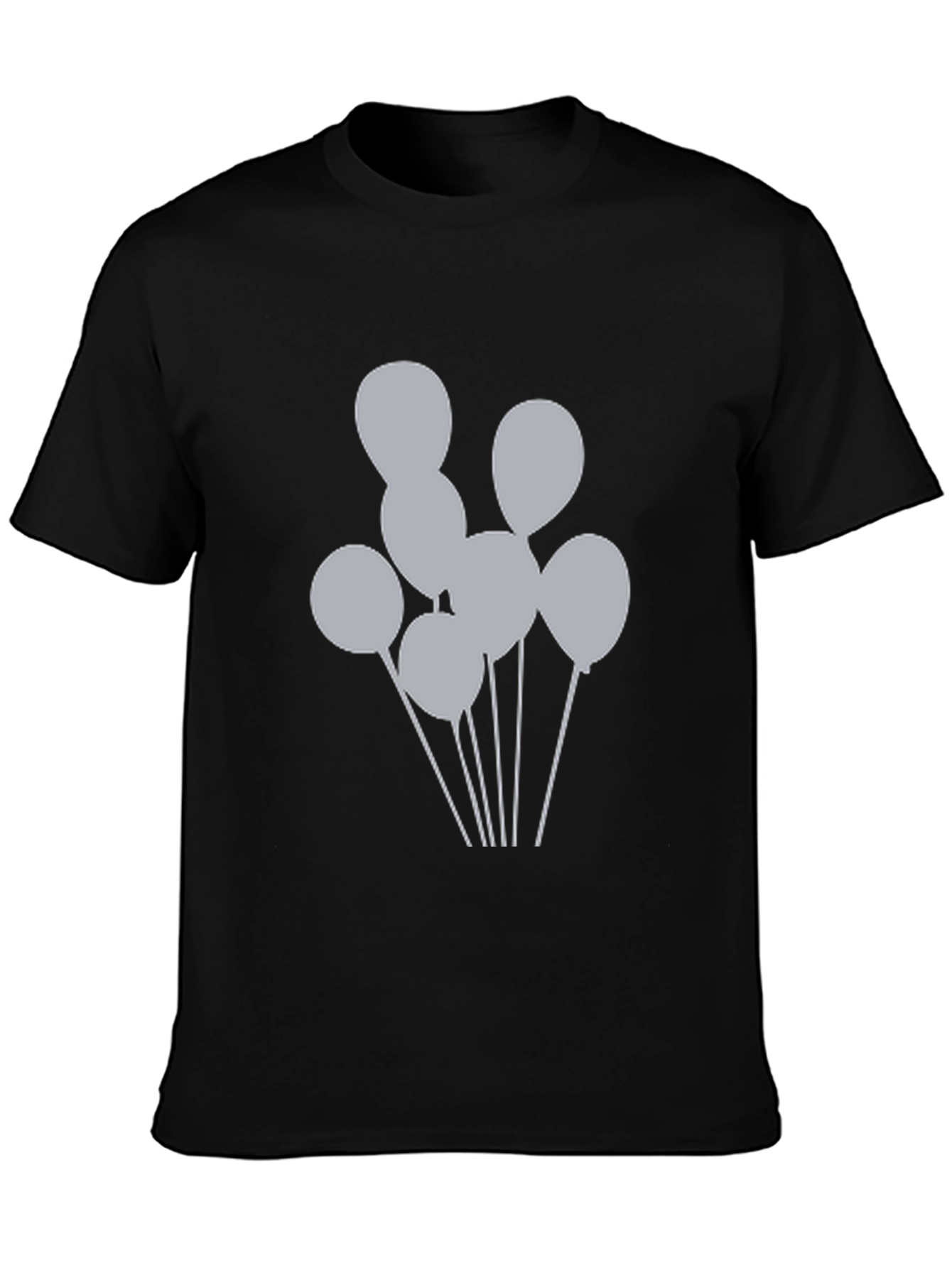Balloon Graphic Tee - Casual Black Shirt