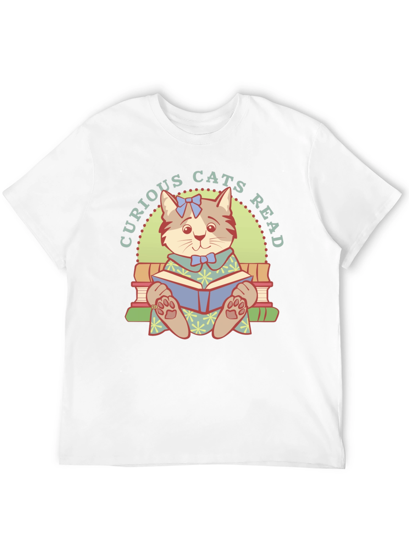 Curious Cats Read T-Shirt - Book Lover Tee