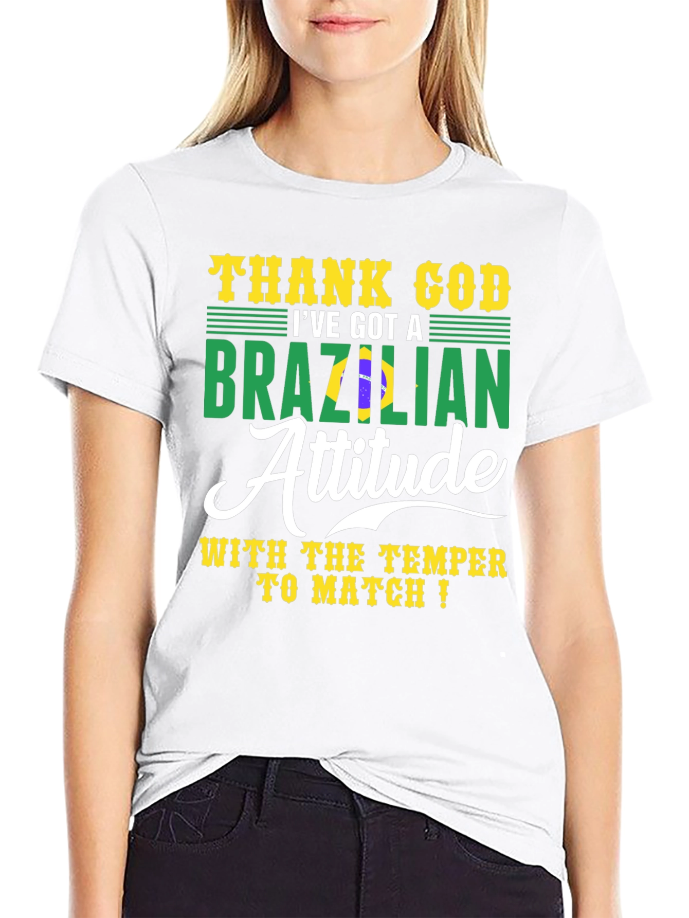 Brazilian Attitude Graphic Tee - Black