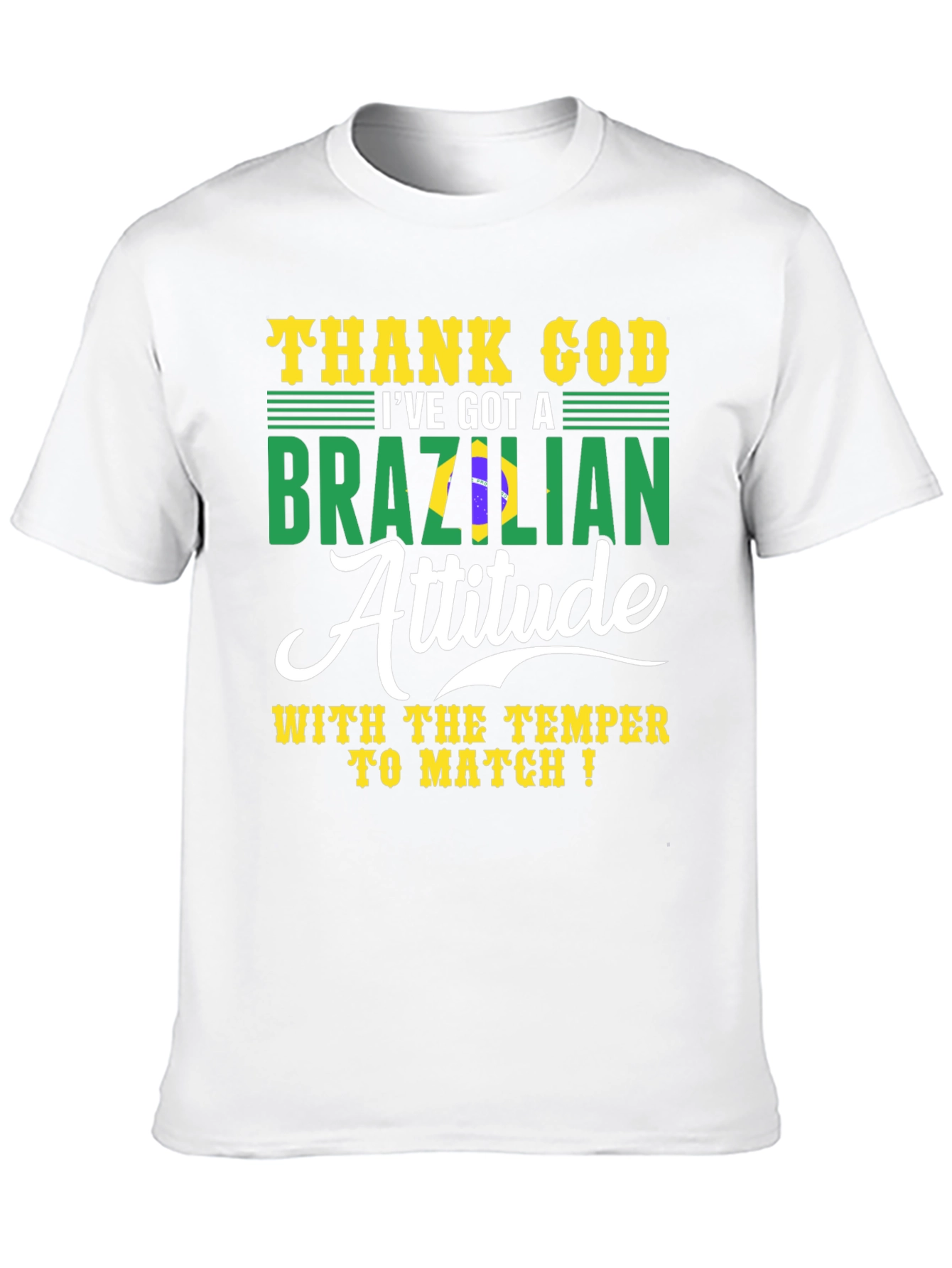 Brazilian Attitude Graphic Tee - Black