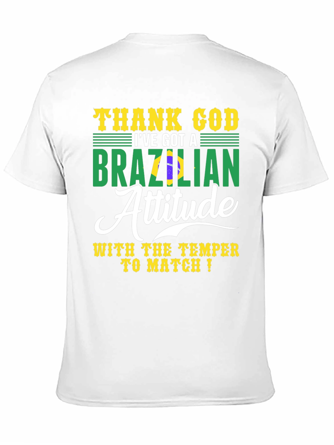 Brazilian Attitude Graphic Tee - Black