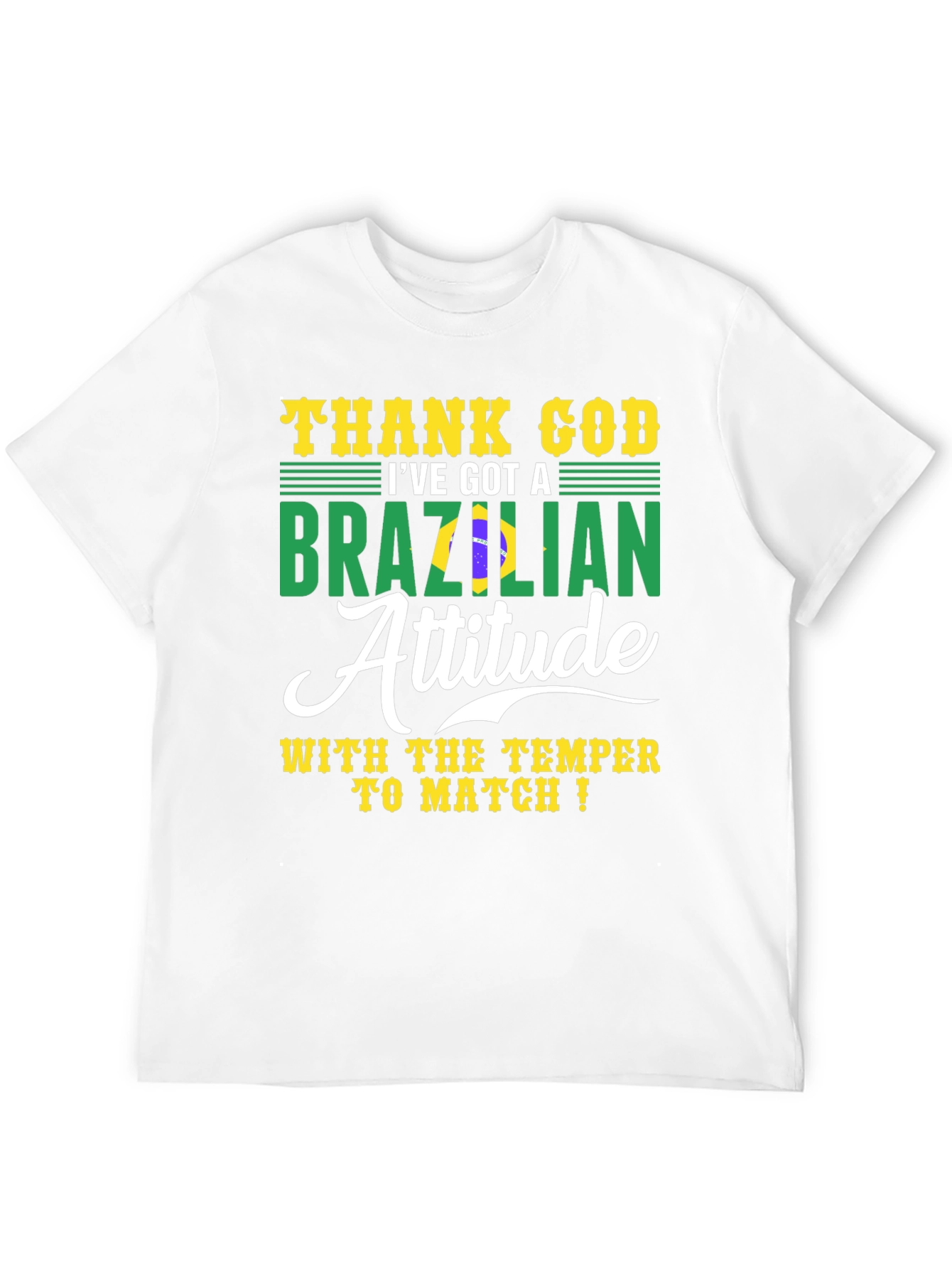 Brazilian Attitude Graphic Tee - Black
