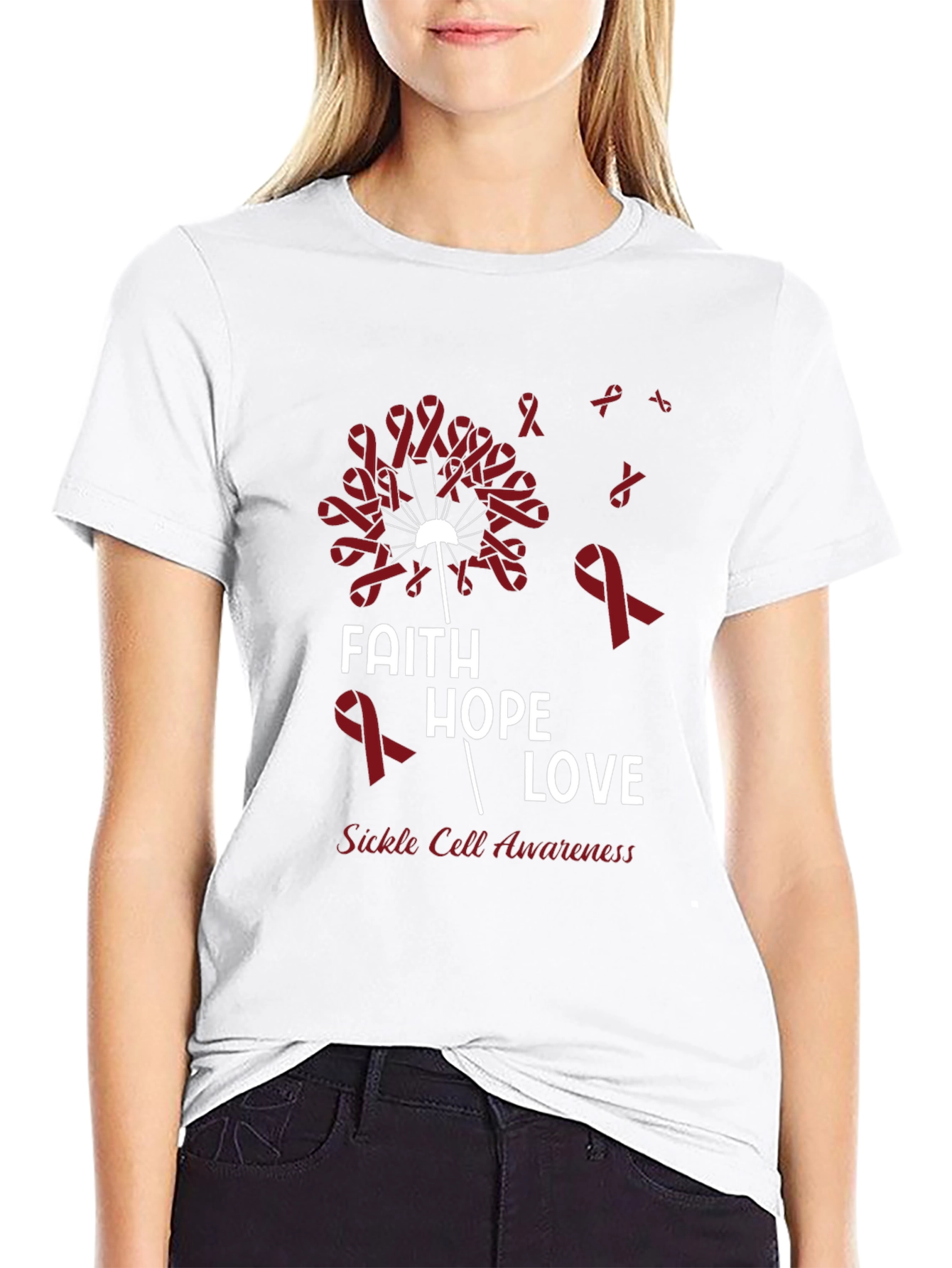 Faith Hope Love Sickle Cell Awareness T-Shirt