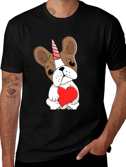 Unicorn Dog T-Shirt - Heart Graphic Tee