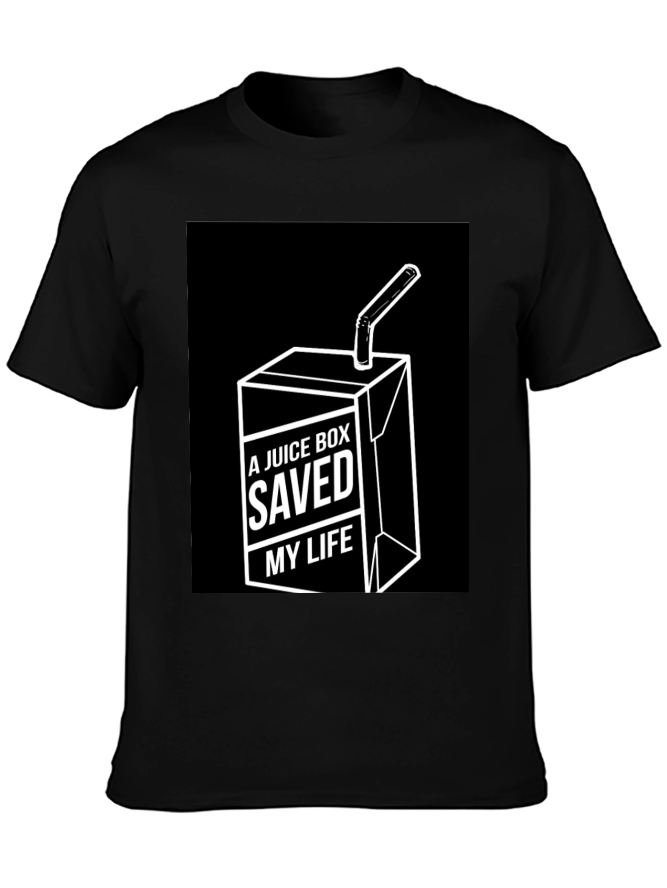 Juice Box Saved My Life Funny Graphic Tee