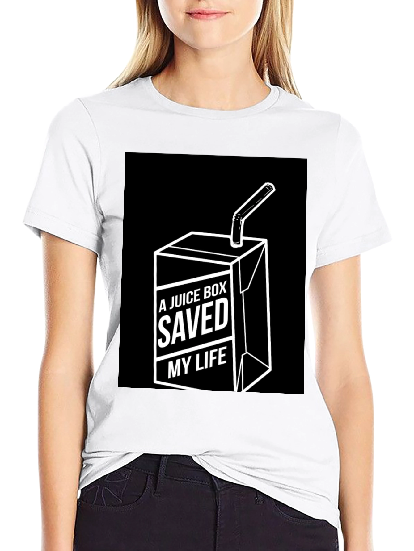 Juice Box Saved My Life Funny Graphic Tee