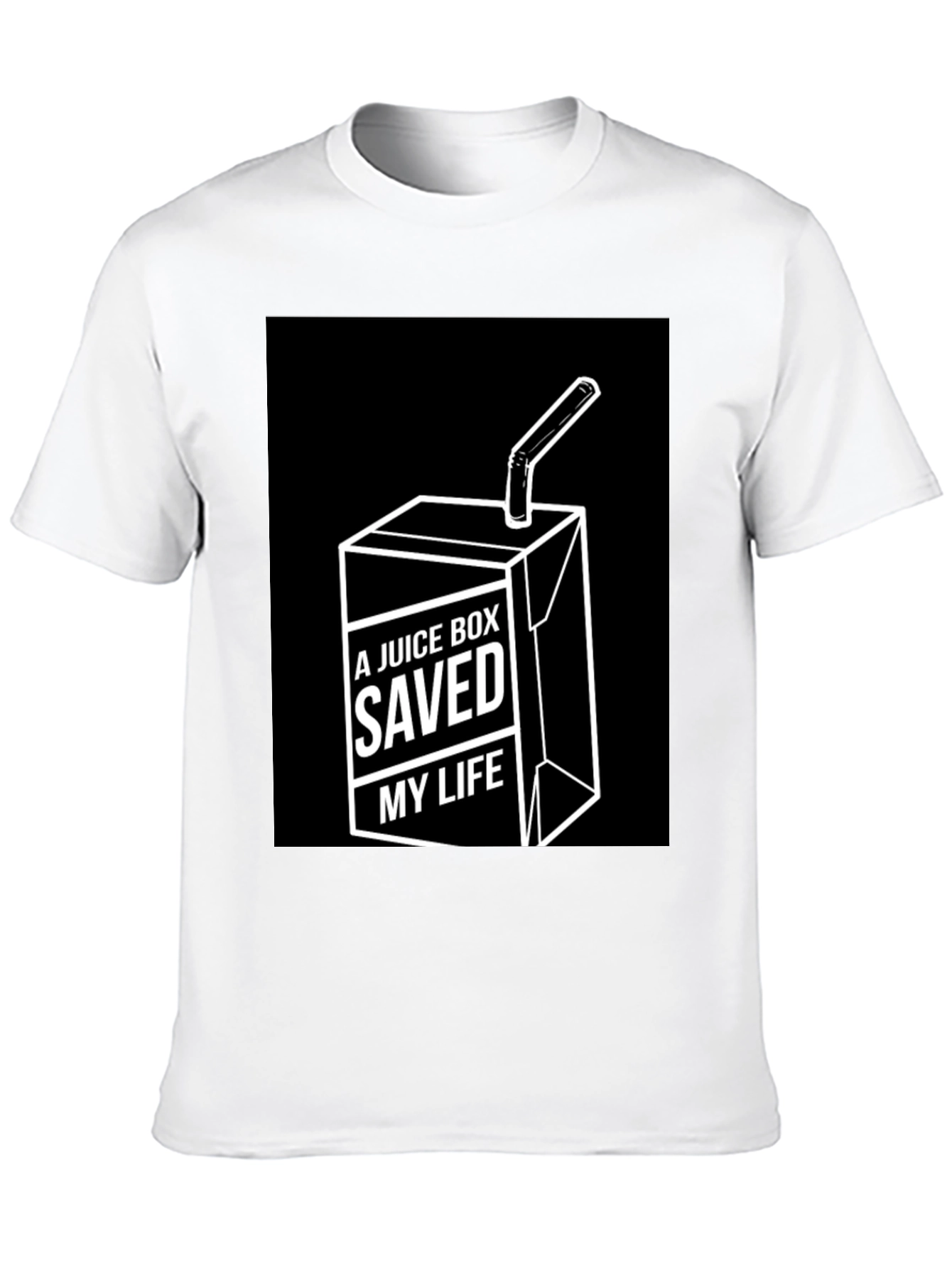 Juice Box Saved My Life Funny Graphic Tee