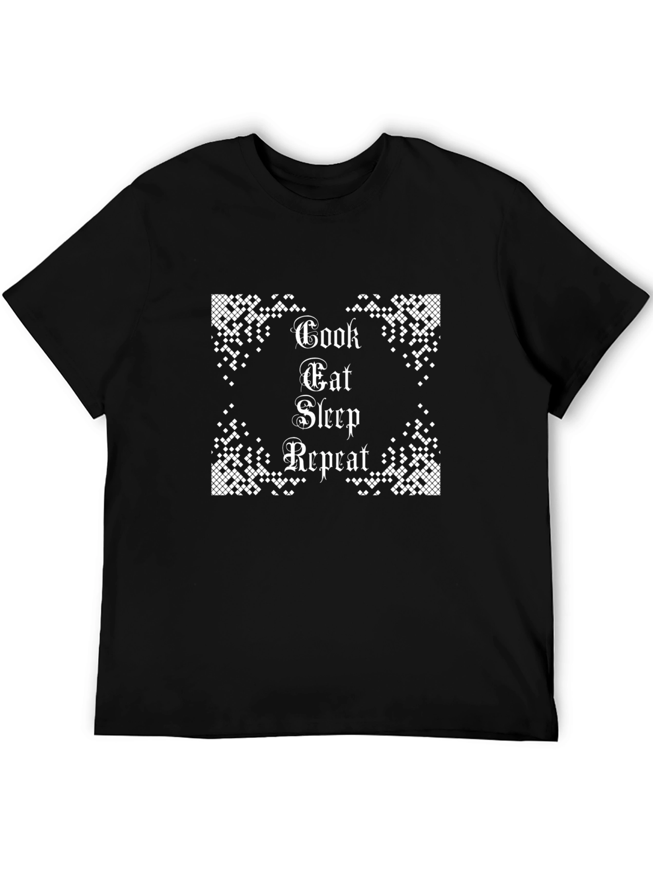 Cook Eat Sleep Repeat T-Shirt - Foodie Tee