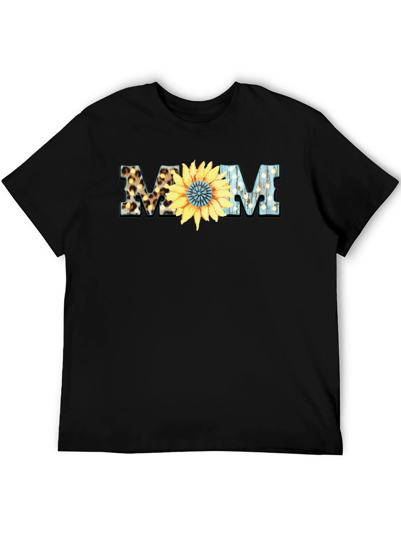 Stylish Mom Sunflower Graphic T-Shirt