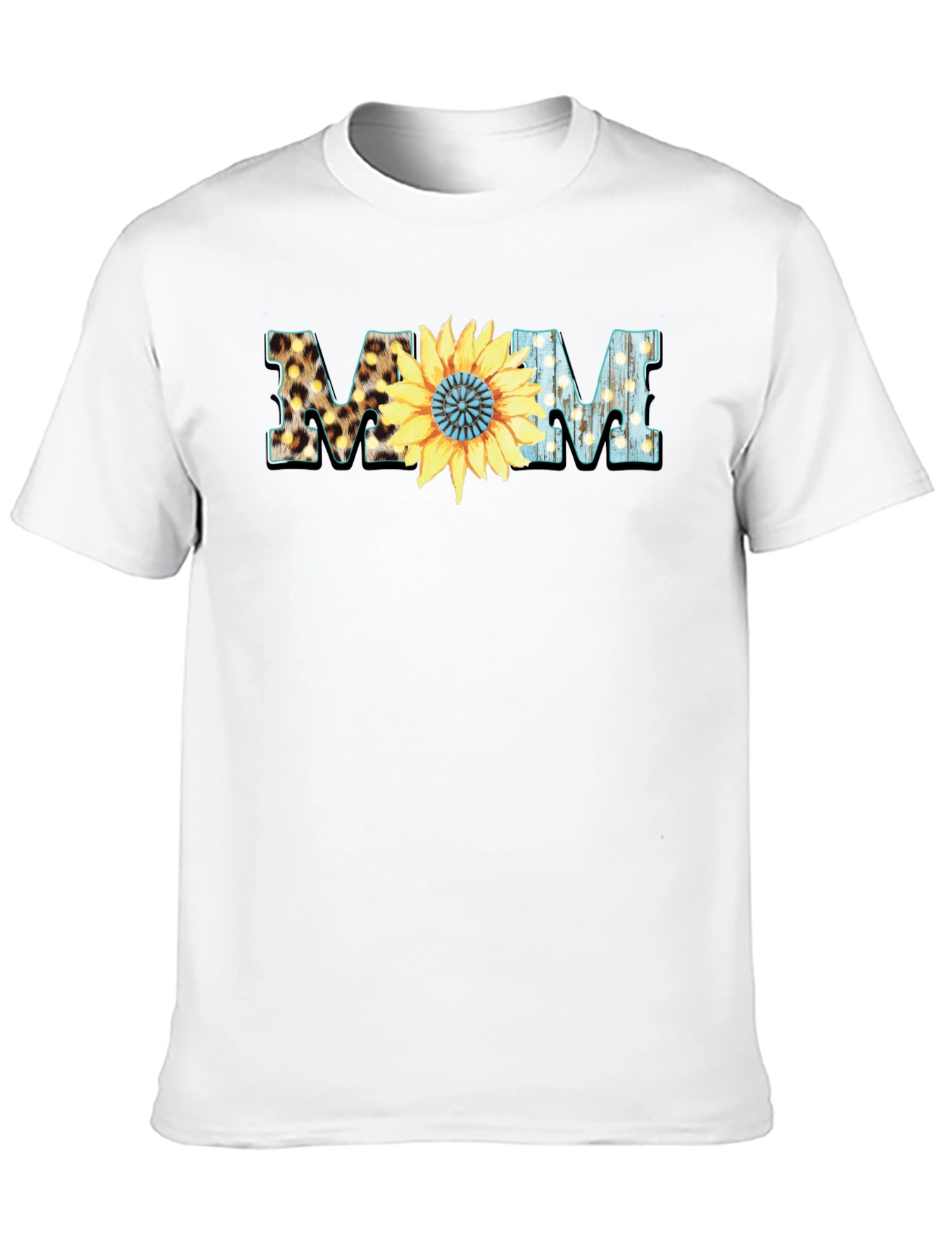 Stylish Mom Sunflower Graphic T-Shirt