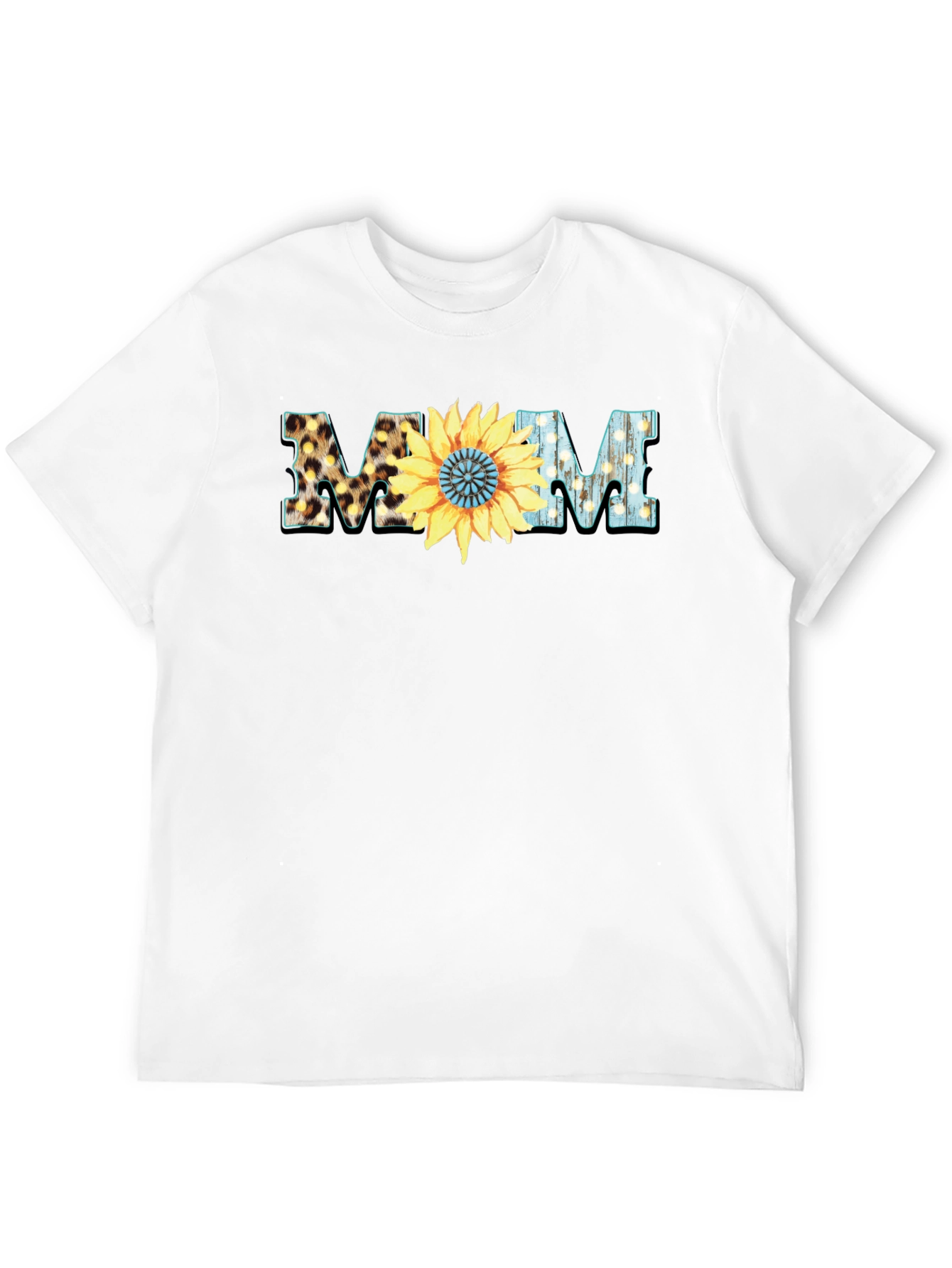 Stylish Mom Sunflower Graphic T-Shirt