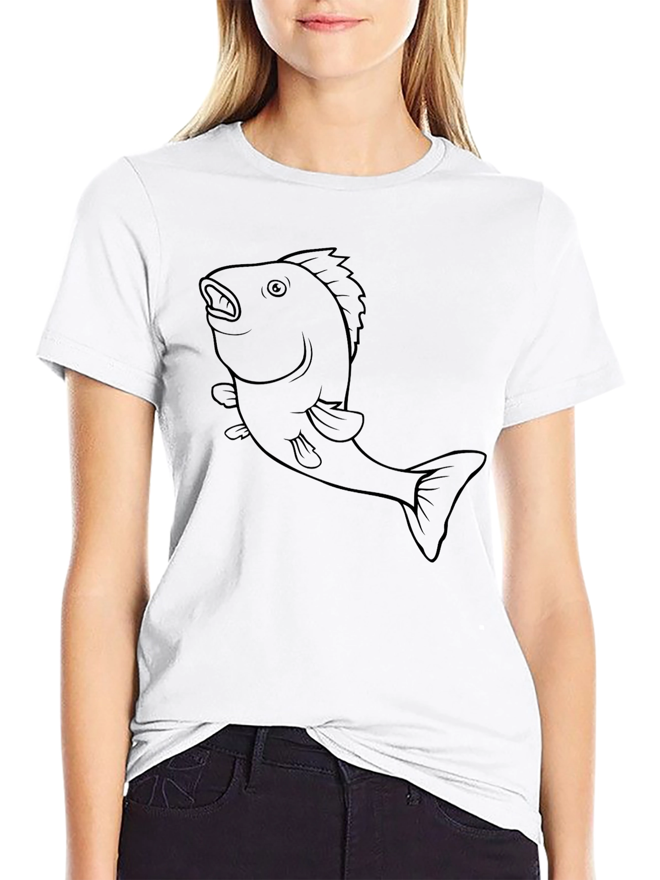 Black Fish Graphic Tee - Stylish and Unique