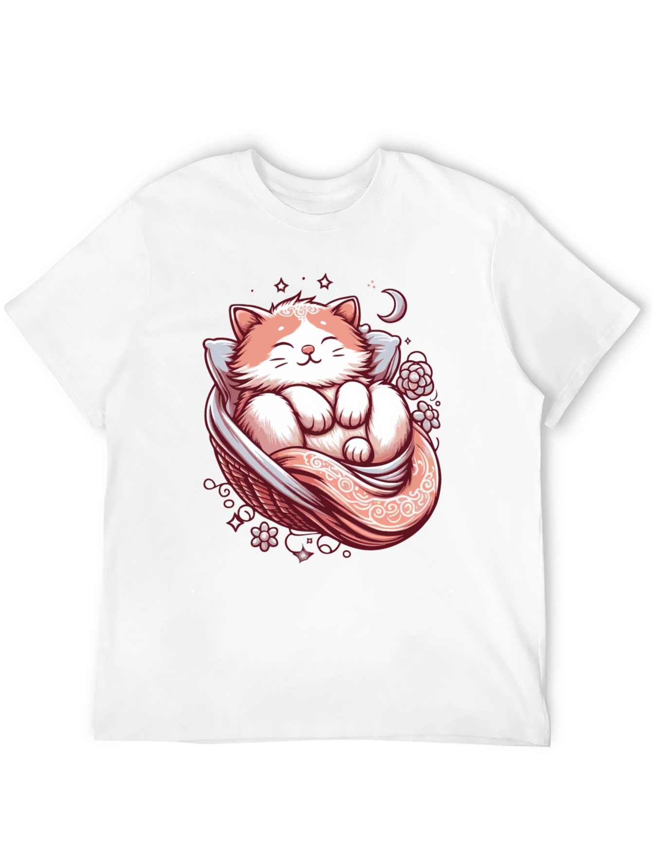 Cute Sleeping Cat Graphic Tee