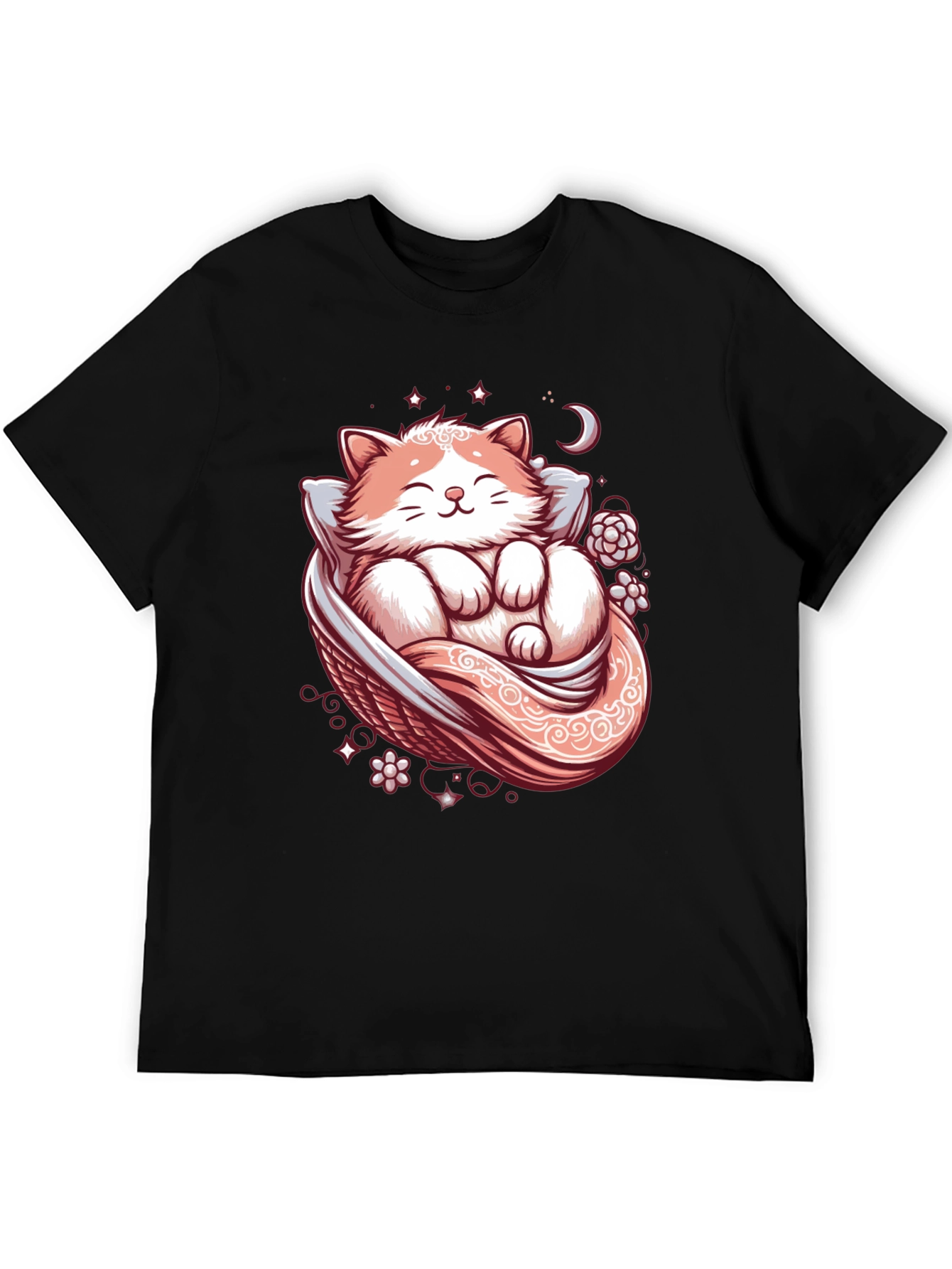 Cute Sleeping Cat Graphic Tee