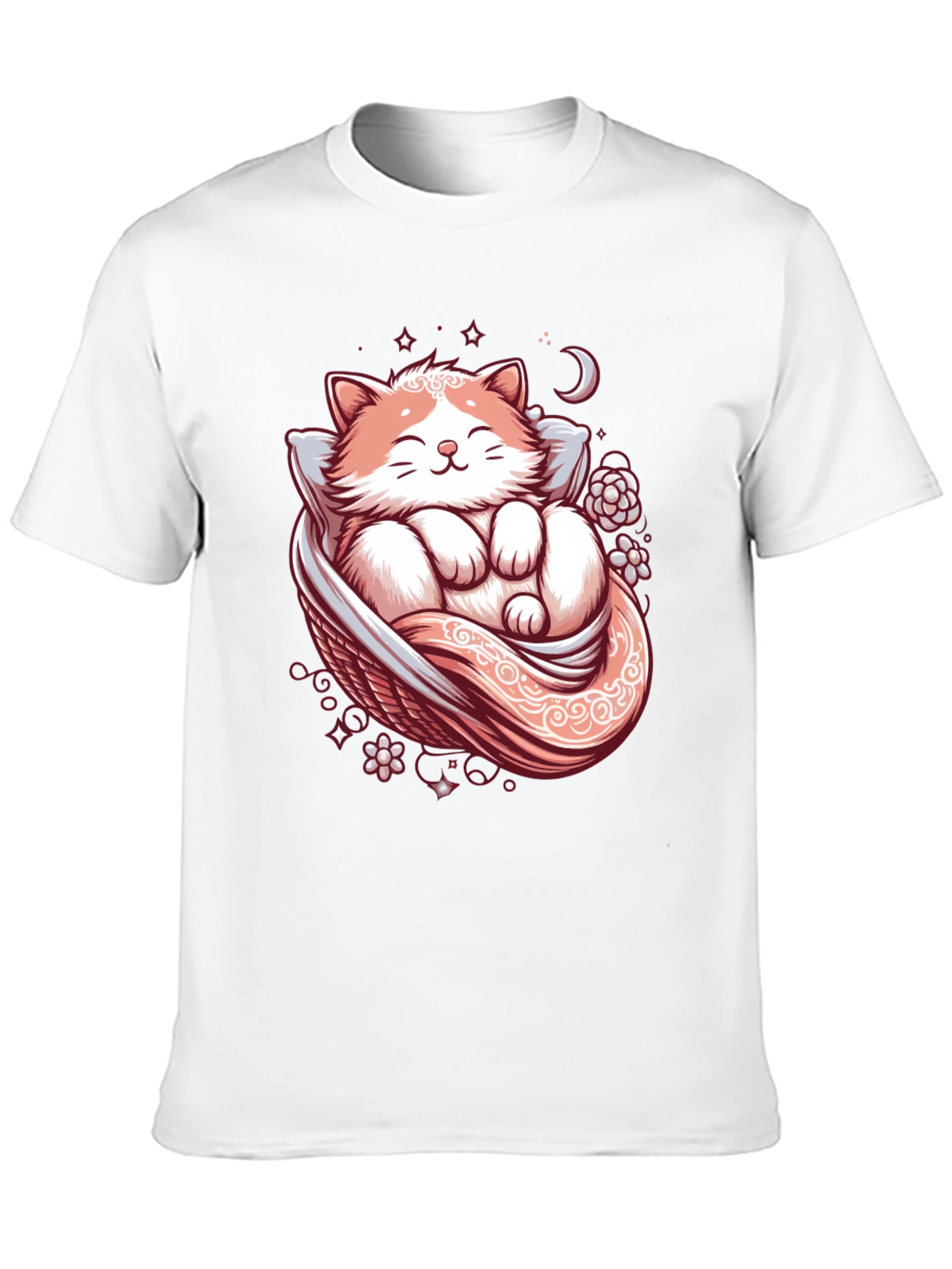 Cute Sleeping Cat Graphic Tee