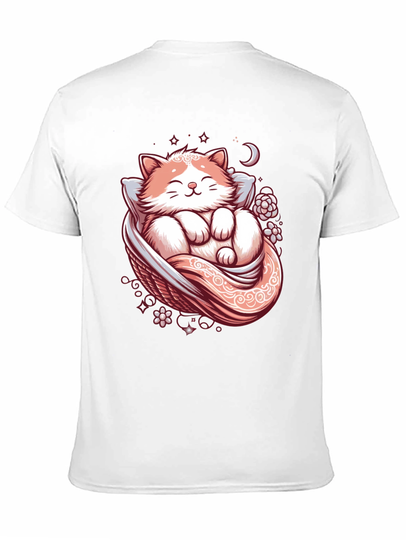 Cute Sleeping Cat Graphic Tee