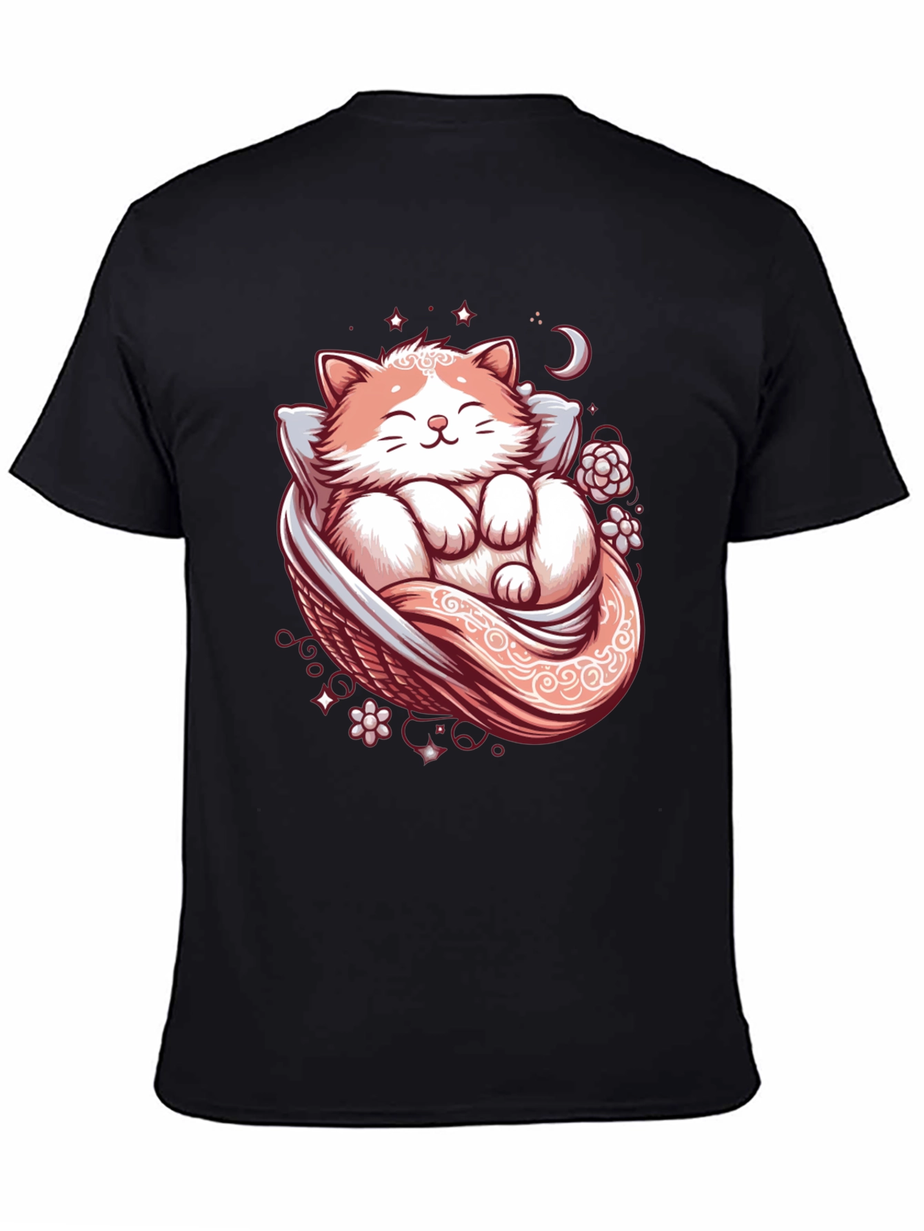 Cute Sleeping Cat Graphic Tee