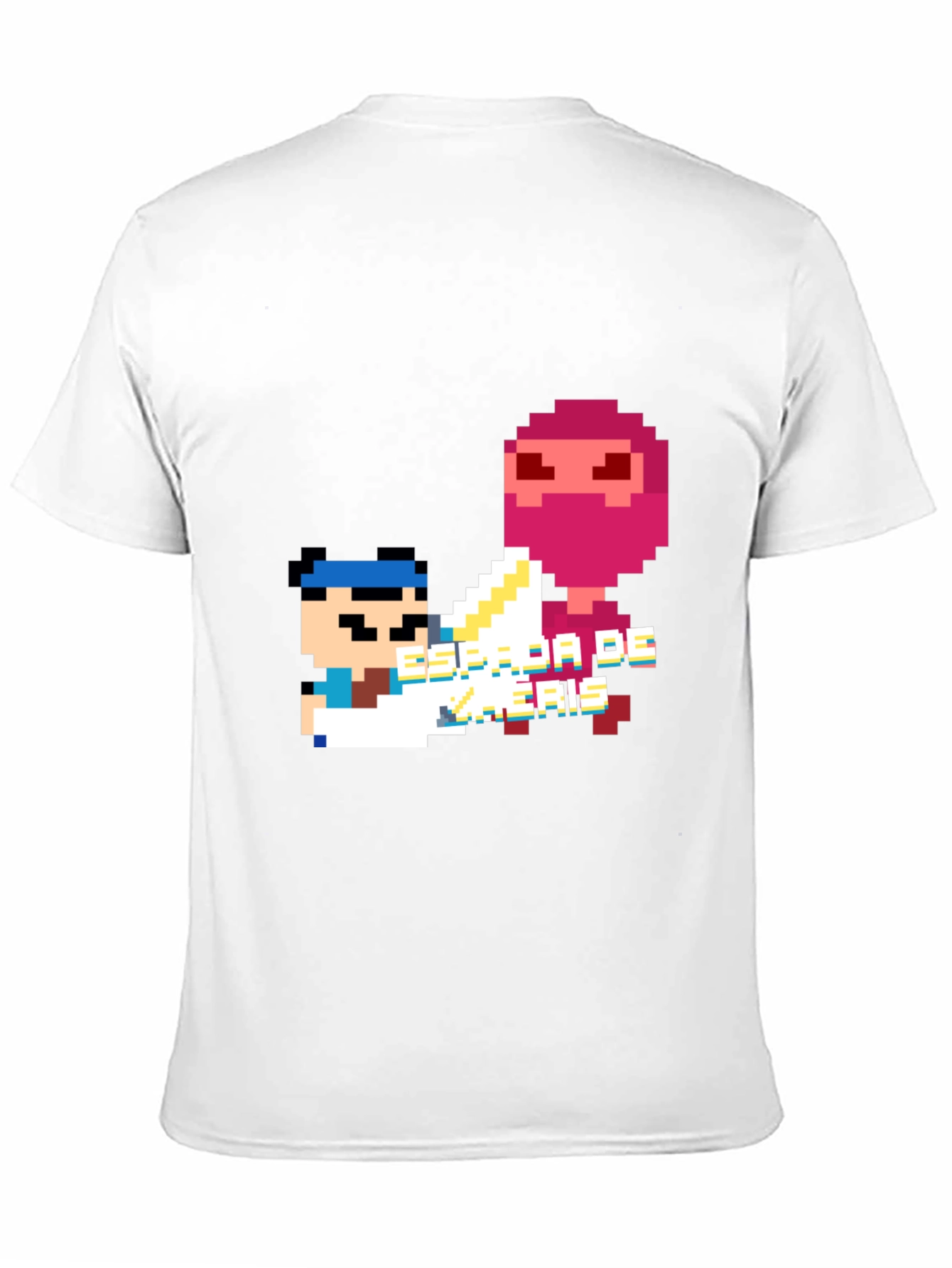 Pixel Art Ninja Graphic Tee - Black
