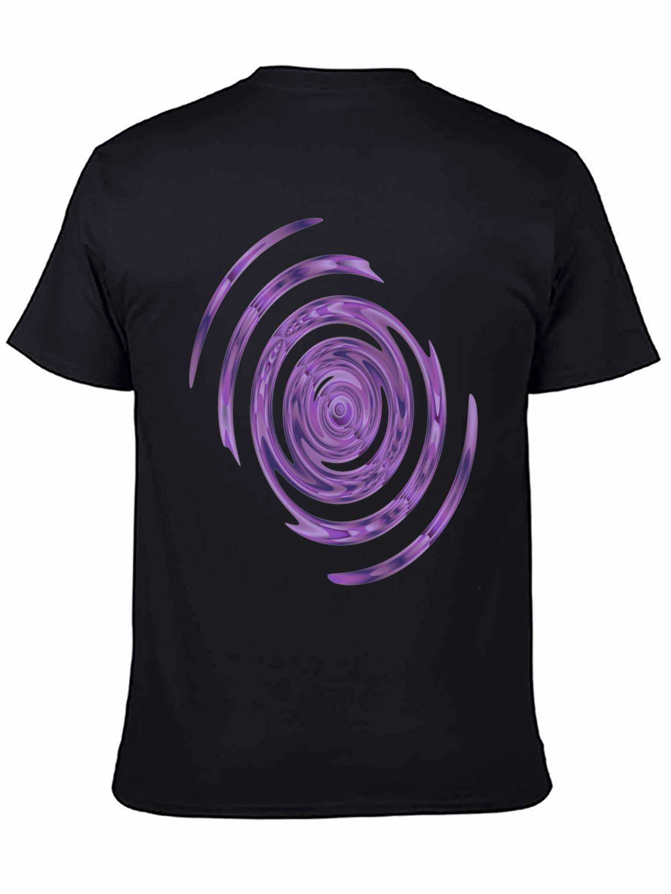 Abstract Purple Swirl Graphic Tee - Stylish Comfort