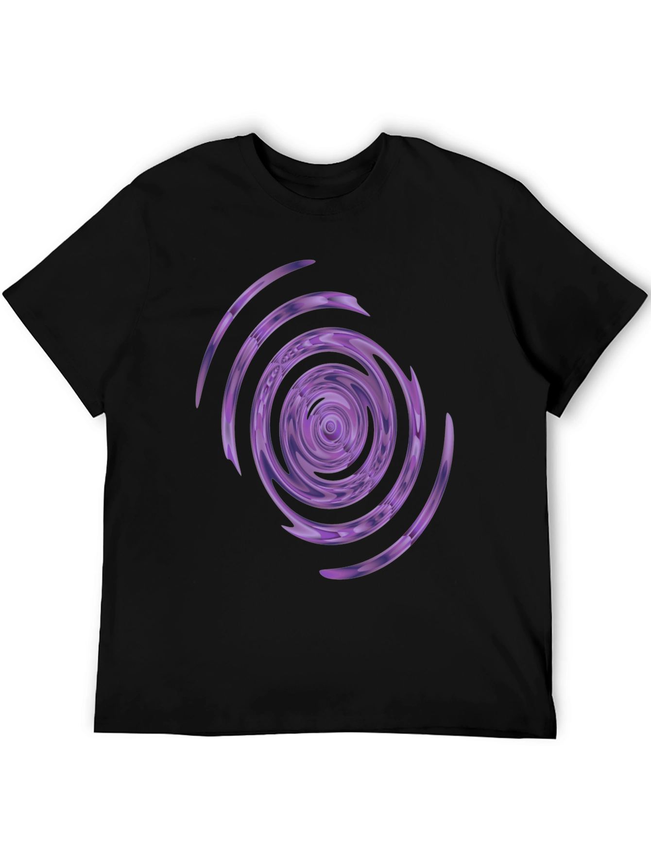Abstract Purple Swirl Graphic Tee - Stylish Comfort
