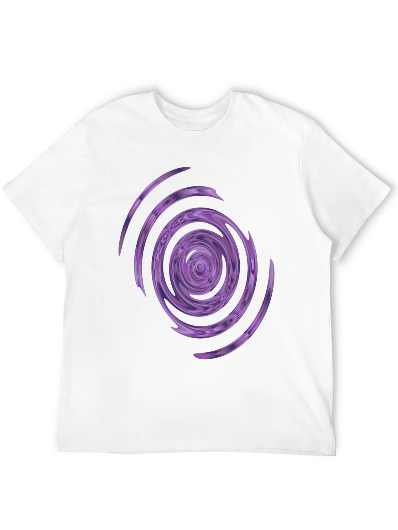 Abstract Purple Swirl Graphic Tee - Stylish Comfort