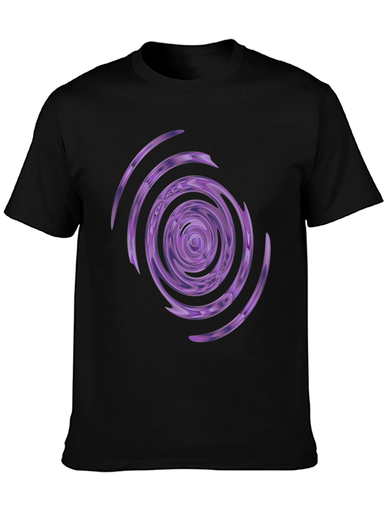 Abstract Purple Swirl Graphic Tee - Stylish Comfort