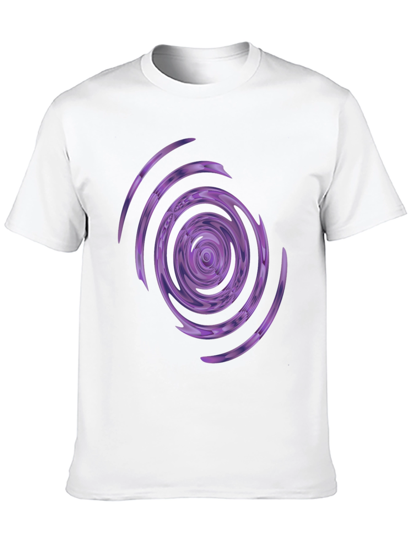 Abstract Purple Swirl Graphic Tee - Stylish Comfort