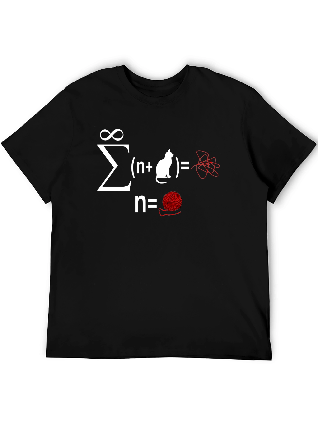 Math Cat Equation T-Shirt - Sum of Yarn Chaos
