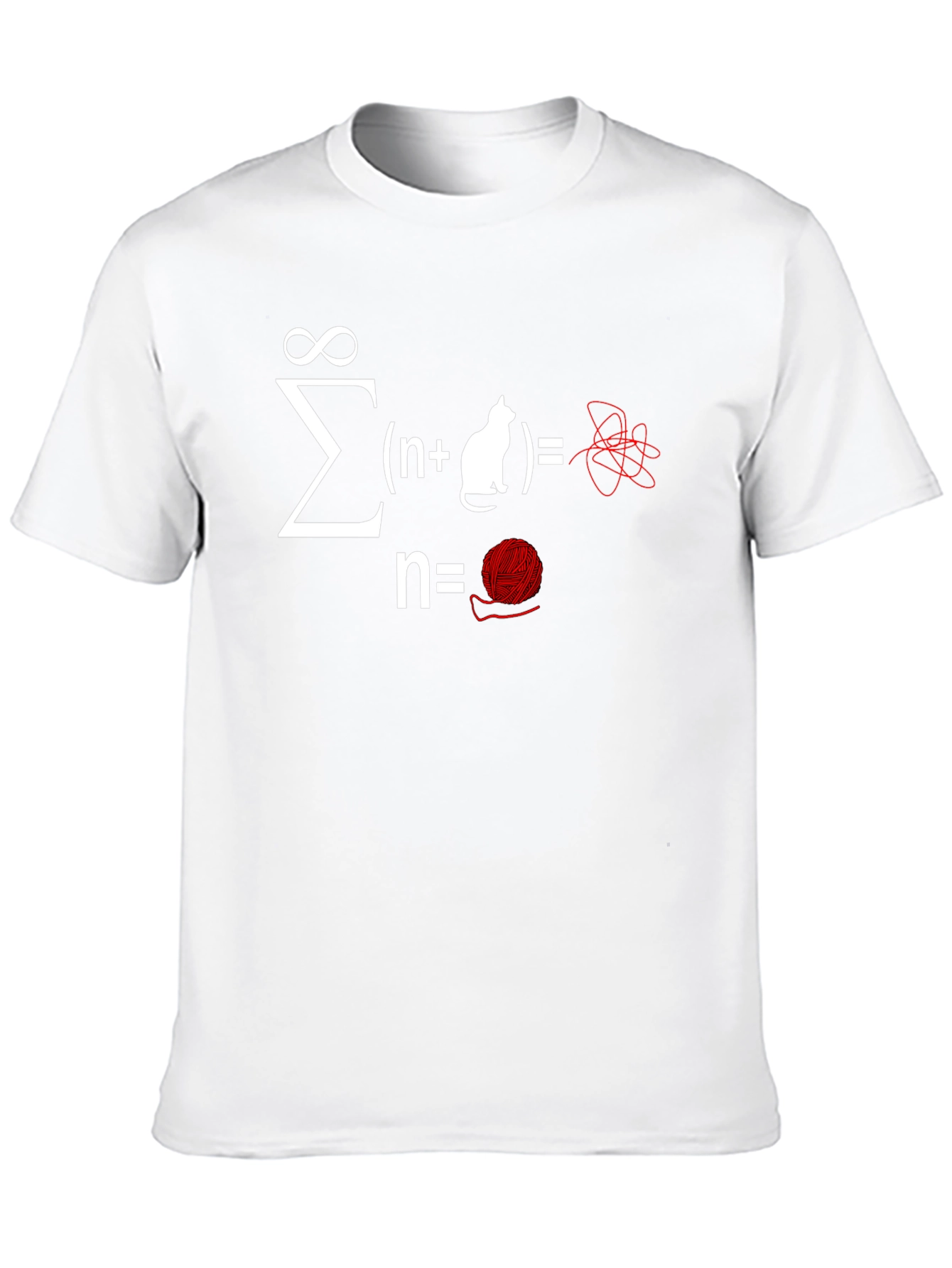 Math Cat Equation T-Shirt - Sum of Yarn Chaos