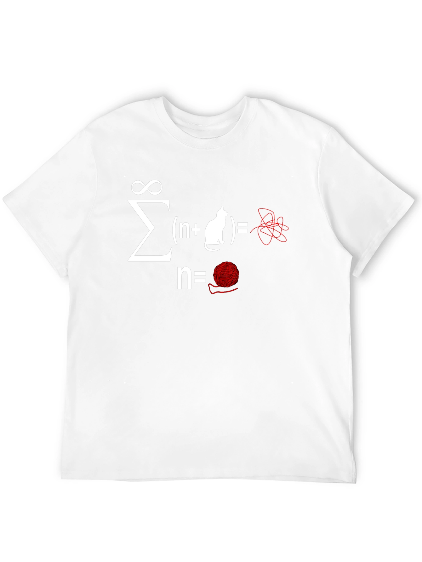 Math Cat Equation T-Shirt - Sum of Yarn Chaos