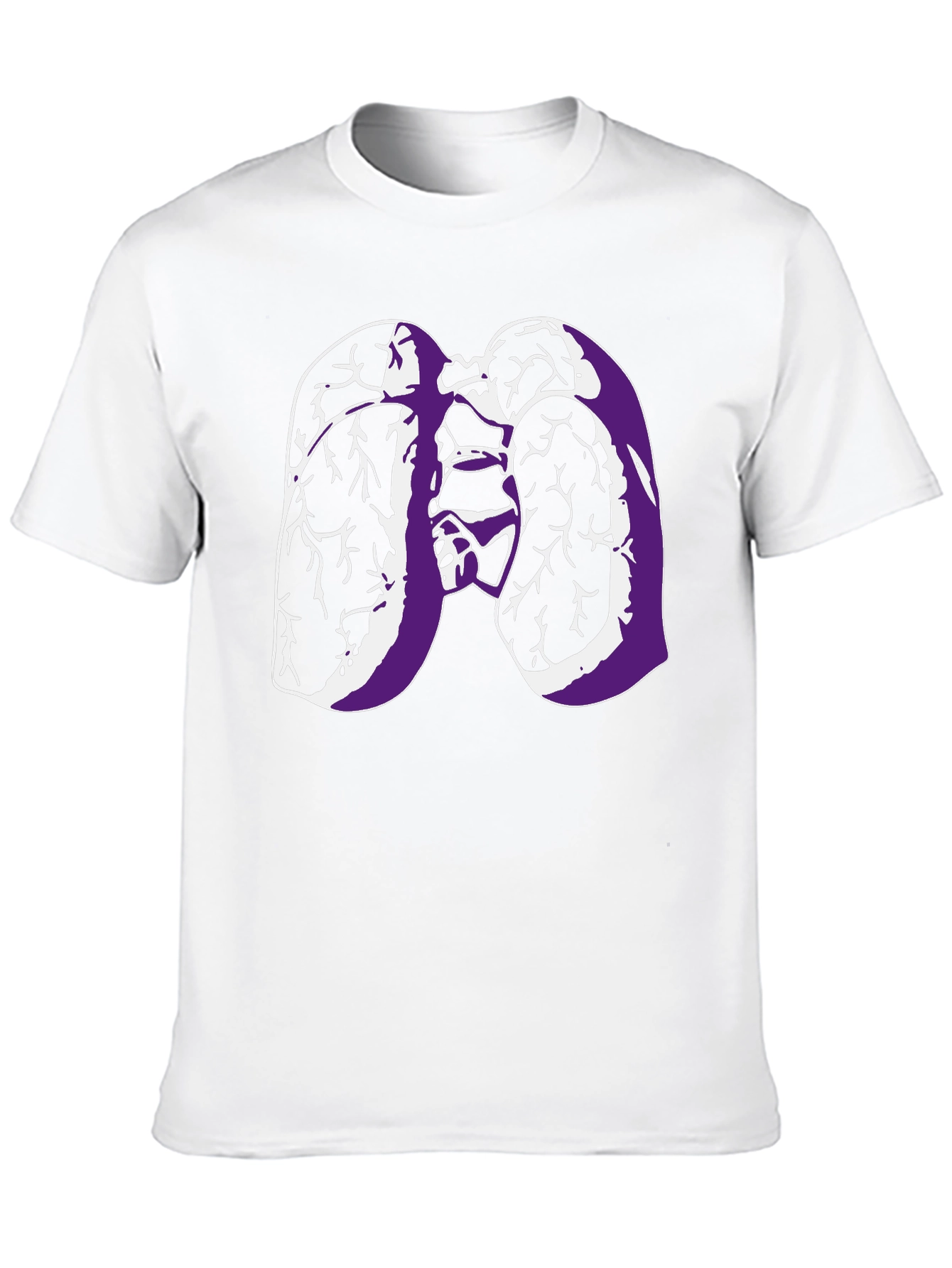 Lungs Graphic Tee - Black Cotton T-Shirt