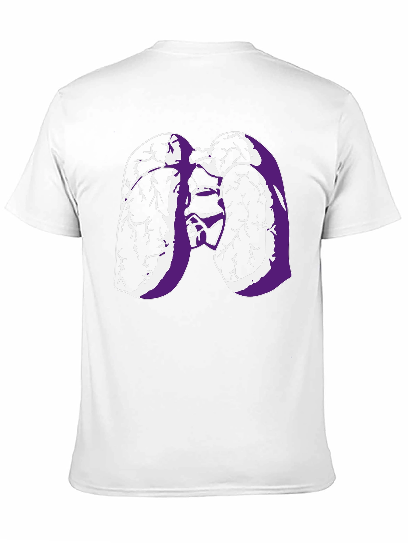 Lungs Graphic Tee - Black Cotton T-Shirt