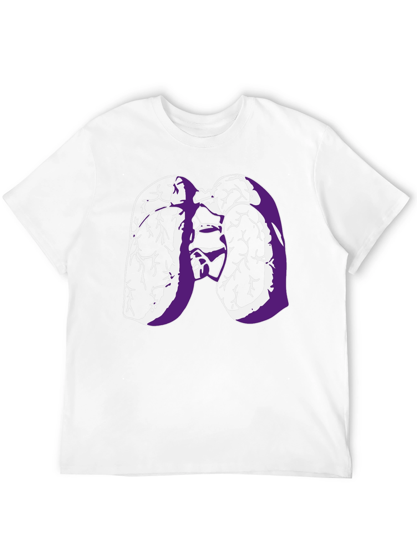 Lungs Graphic Tee - Black Cotton T-Shirt
