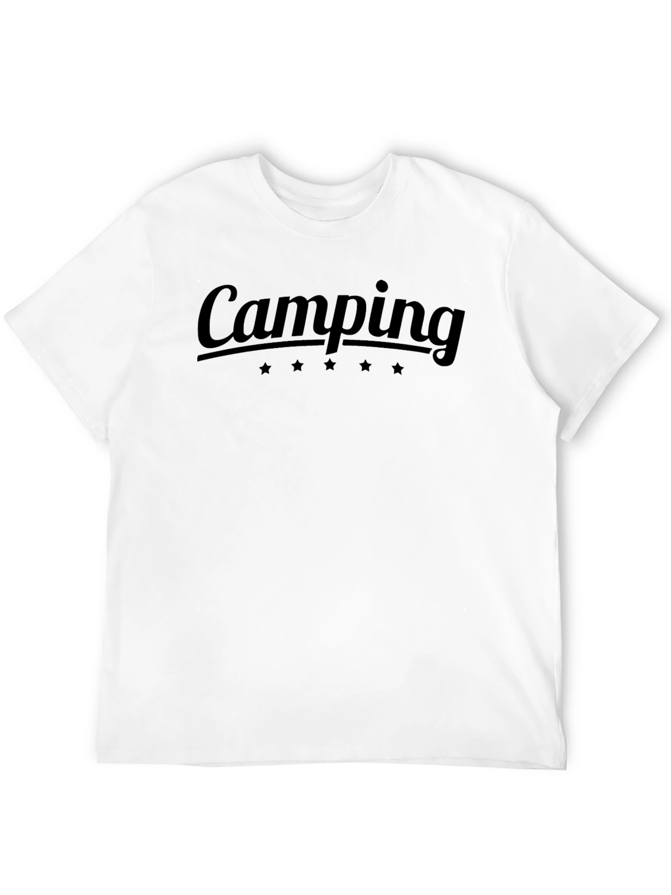 Camping Stars Graphic Tee - Soft Cotton Casual Shirt