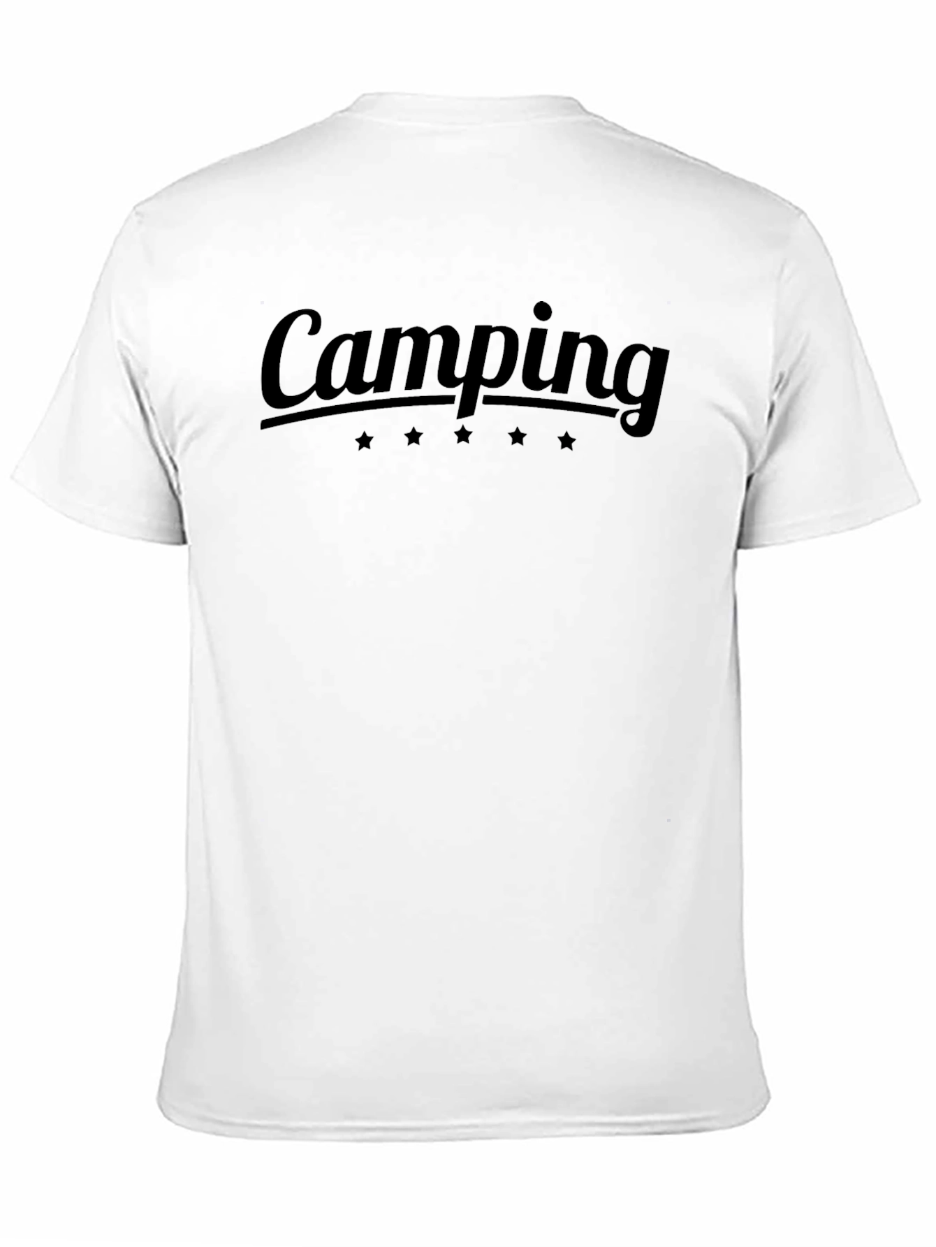 Camping Stars Graphic Tee - Soft Cotton Casual Shirt