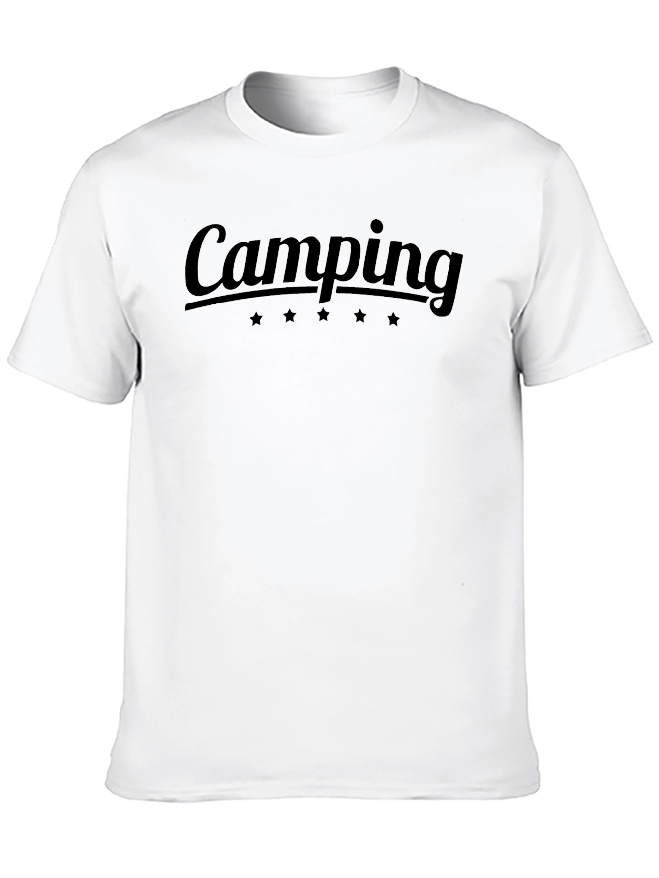 Camping Stars Graphic Tee - Soft Cotton Casual Shirt