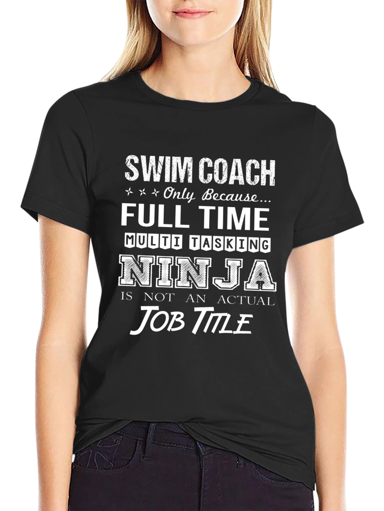 Swim Coach Full Time Ninja T-Shirt