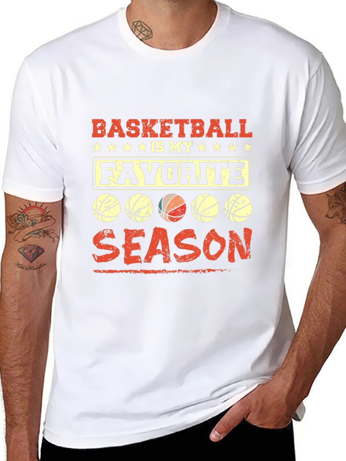 Basketball Is My Favorite Season Black T-Shirt