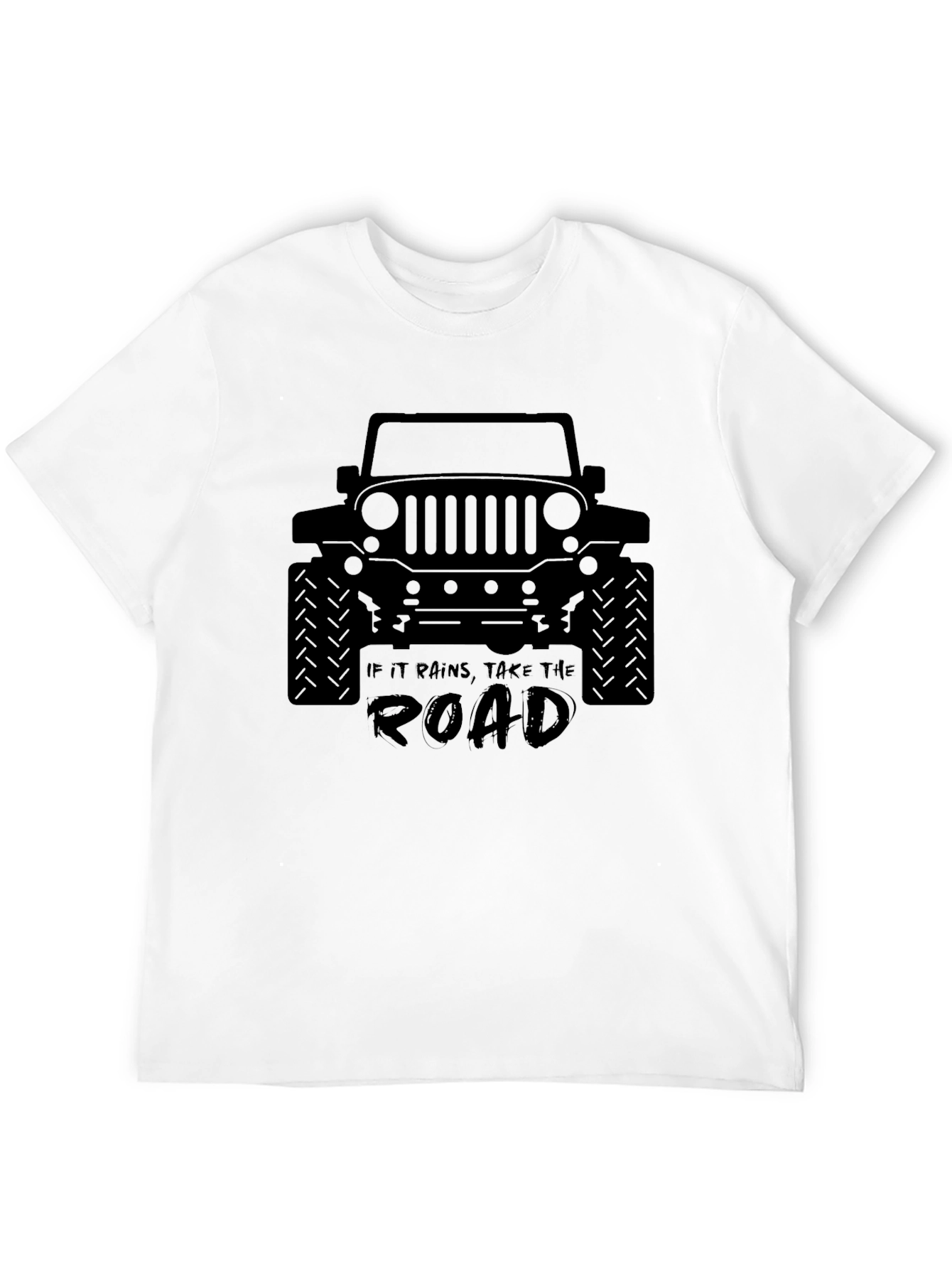Black Take The Road Jeep T-Shirt