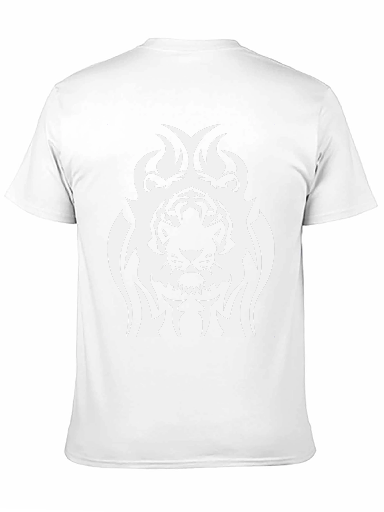 Tribal Tiger Graphic Tee - Black Cotton