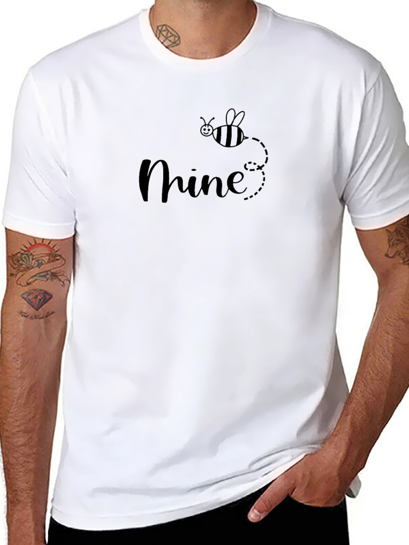 Bee Mine Graphic Tee - Cute Couples T-Shirt
