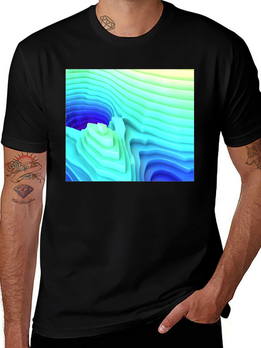 Abstract Topographic T-Shirt