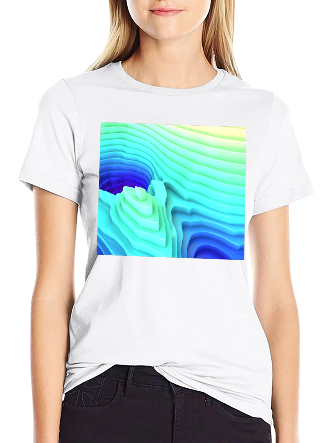 Abstract Topographic T-Shirt