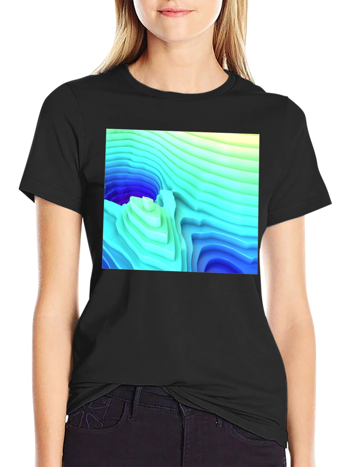 Abstract Topographic T-Shirt