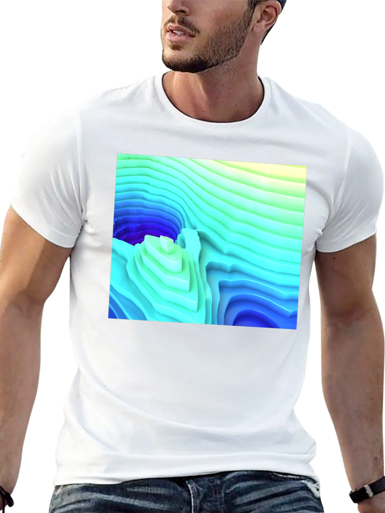 Abstract Topographic T-Shirt